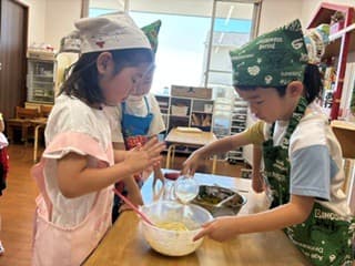 ♪育てたカボチャでケーキをクッキング♪